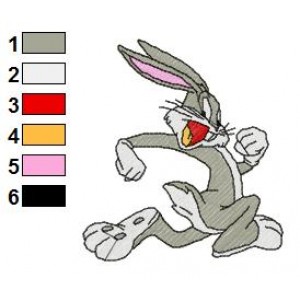 Looney Tunes Bugs Bunny 13 Embroidery Design